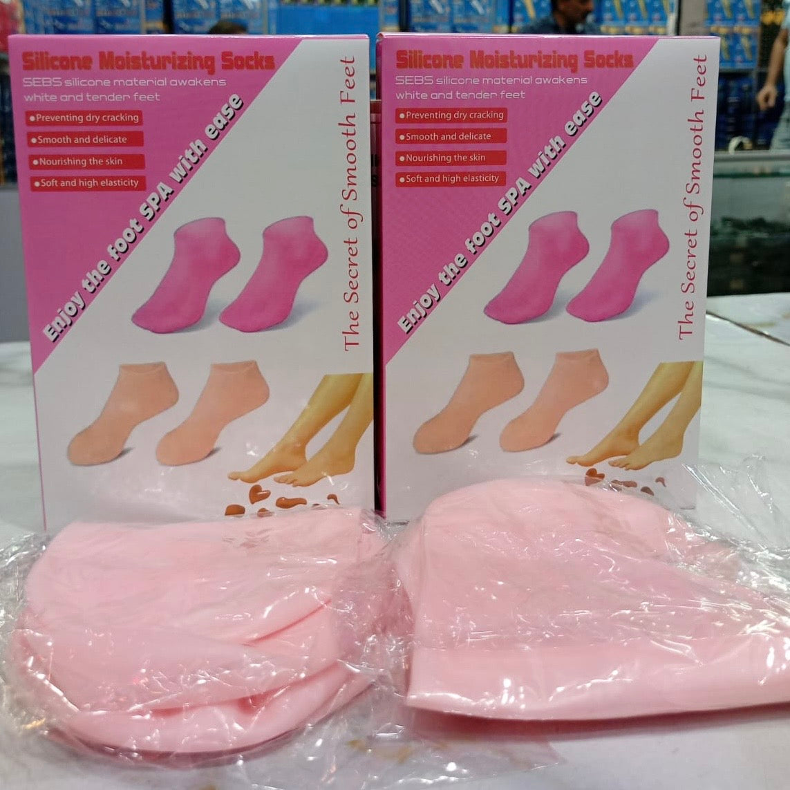 Silicon Moisturising Socks | With Box | 70 Gram