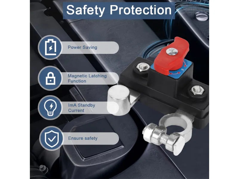 Universal Car Battery Disconnect Switch with Pure Copper Terminal β Safe Power Cut-Off for Vehicles