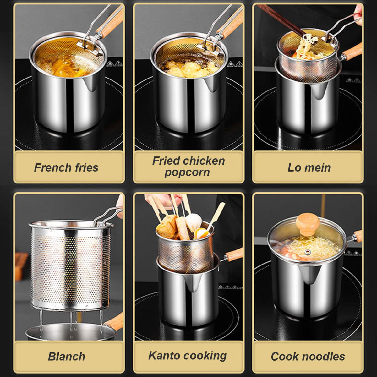 MULTIFUCTIONAL DEEP FRYER - STAINLESS STEEL - 1.2 L