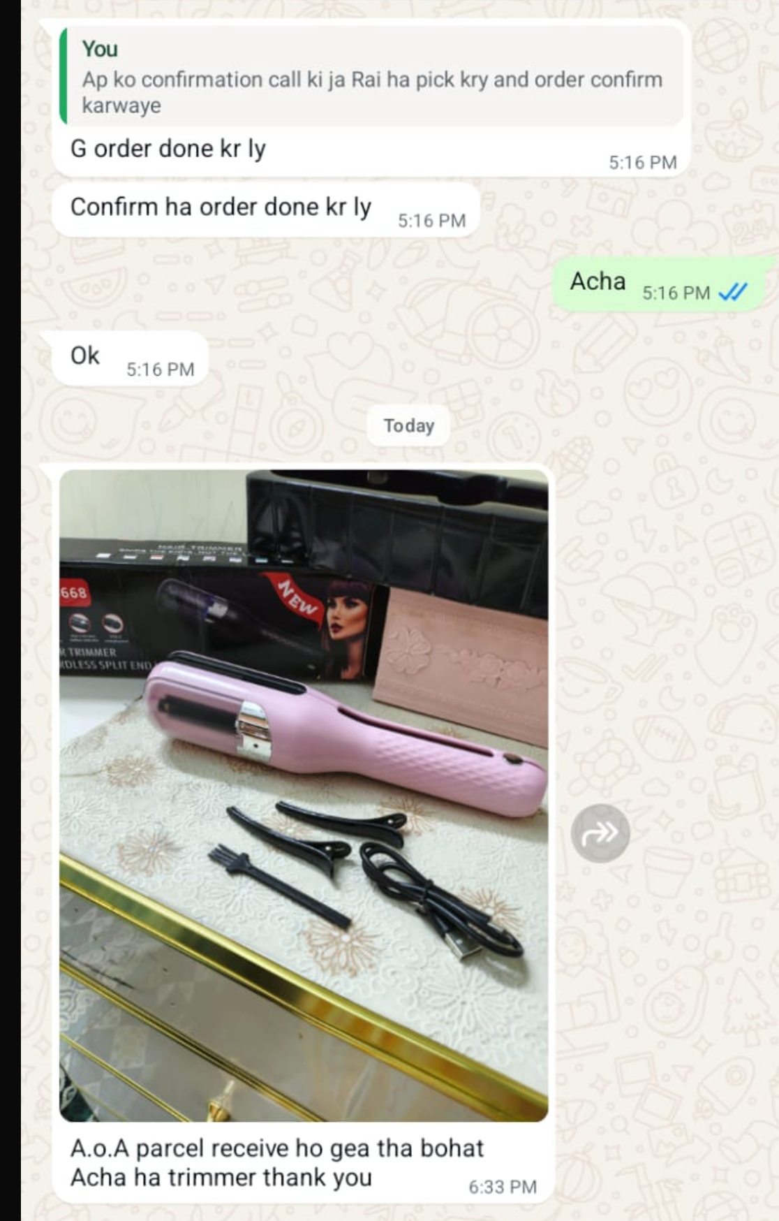 Cordless Split Ends Hair Trimmer - RH6668 ( Free Delivery )